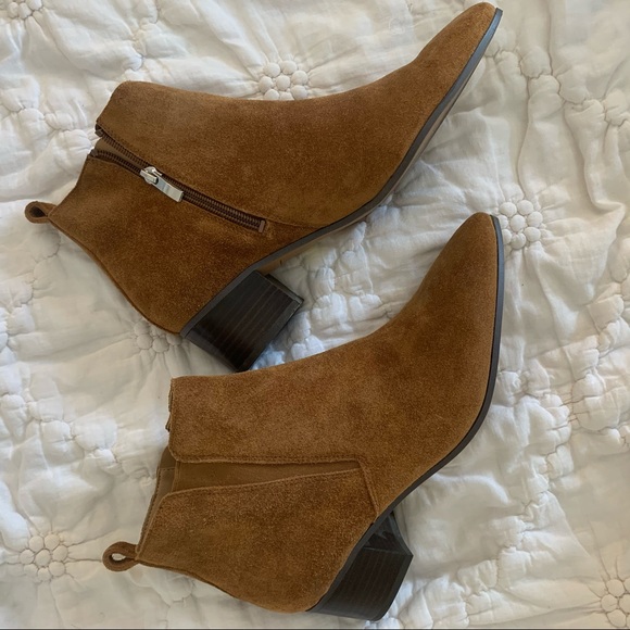 Anthropologie Shoes - Franco Sarto Suede Booties Sz 9